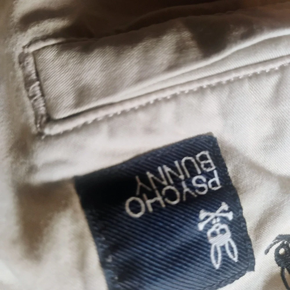 Psycho Bunny Men's Isles Embro Stretch Waist Chino Shorts Sandstone Sz XXL (3XL)